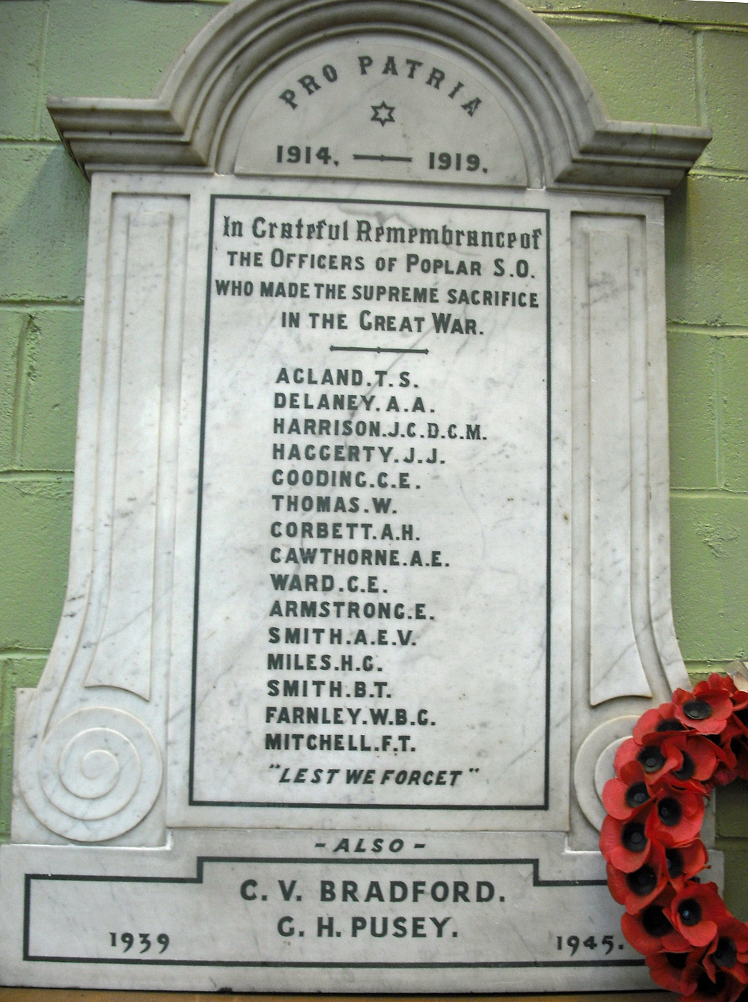 London - Poplar Sorting Office War Memorial