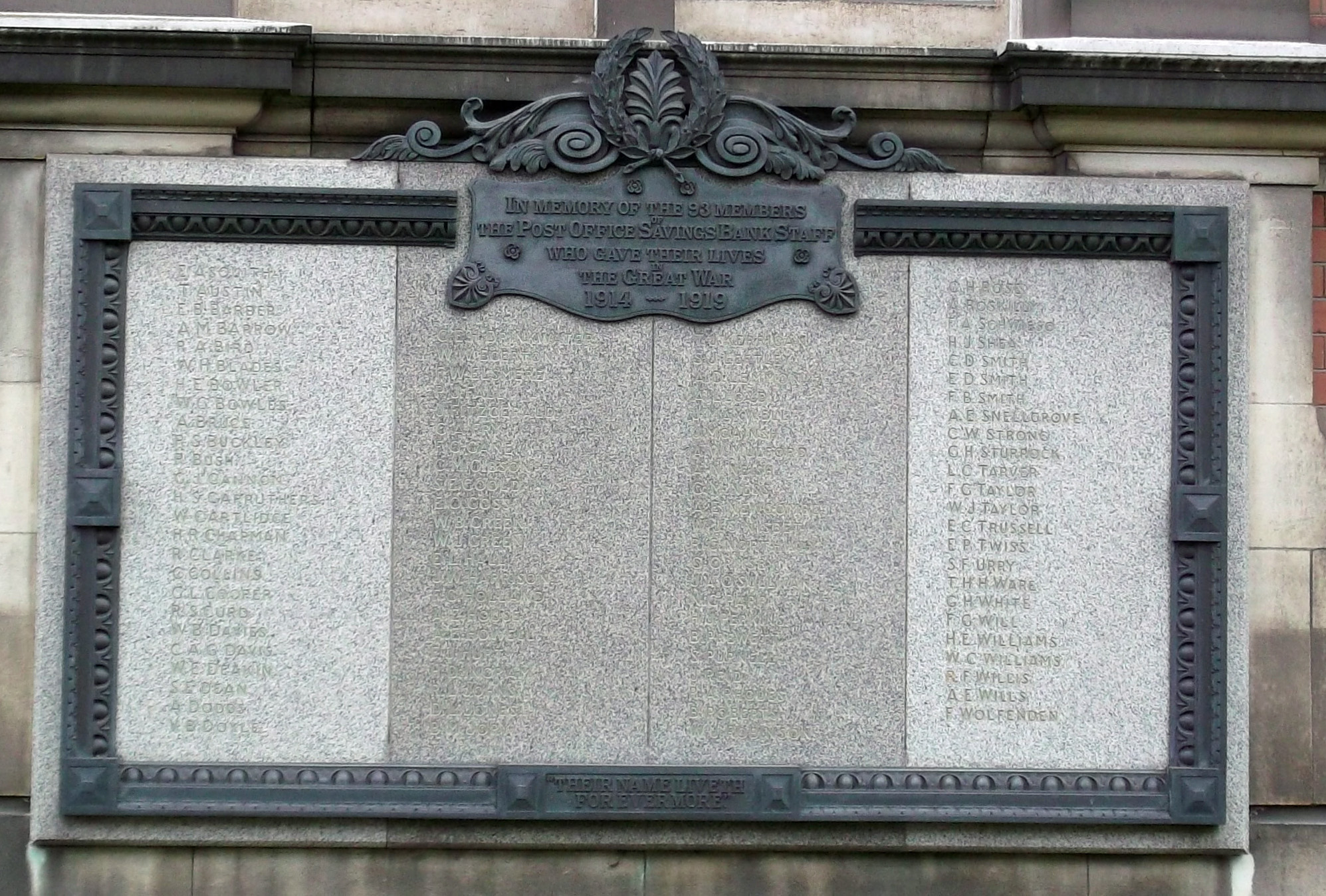 Post Office Savings Bank War Memorial