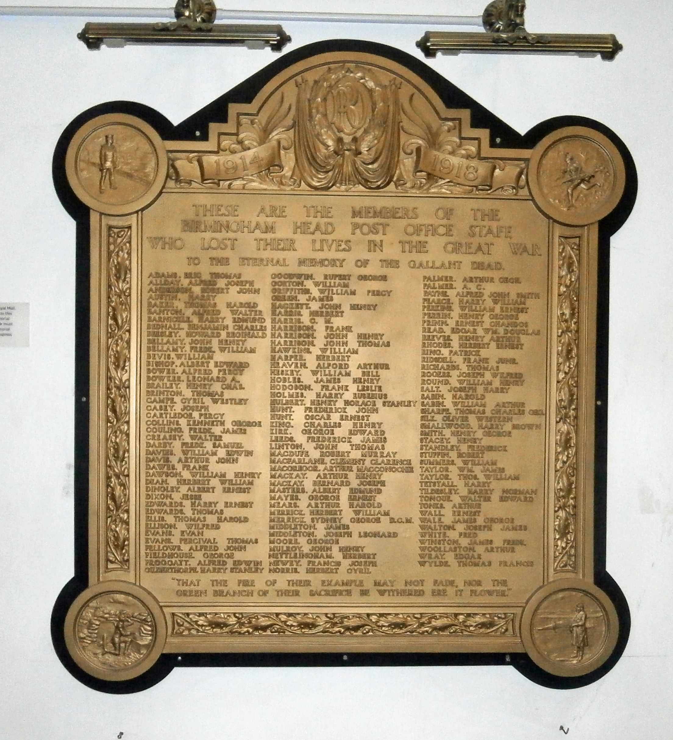 Birmingham Head Post Office War Memorial