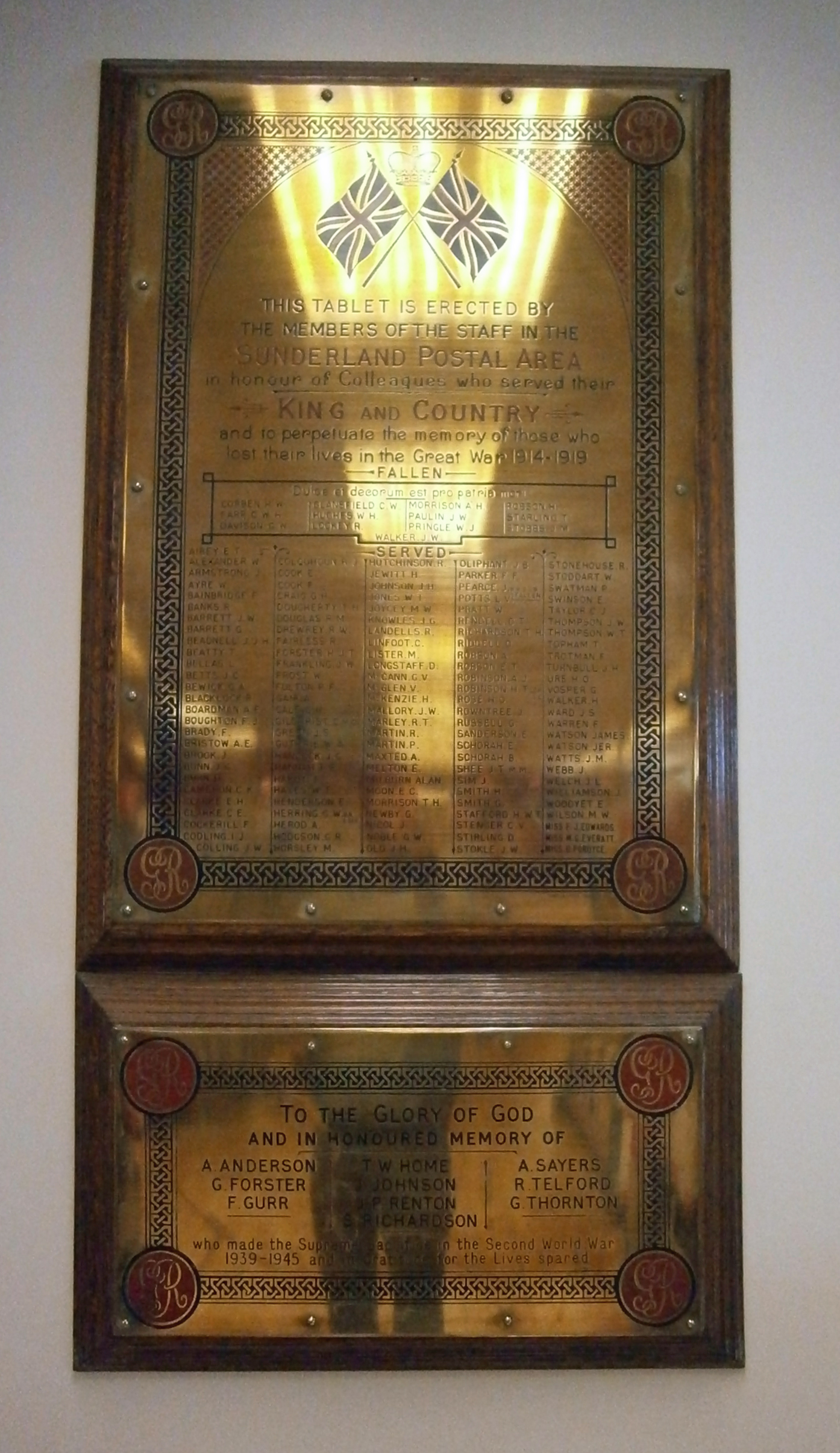 Sunderland Post Office War Memorial