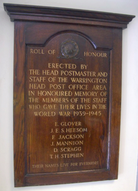 Warrington Postal Staff War Memorial