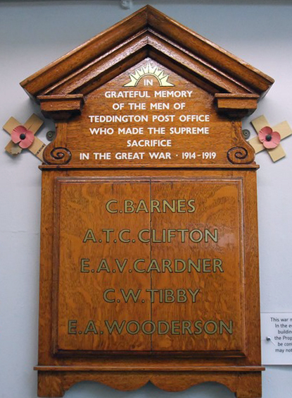 Teddington Post Office Staff War Memorial