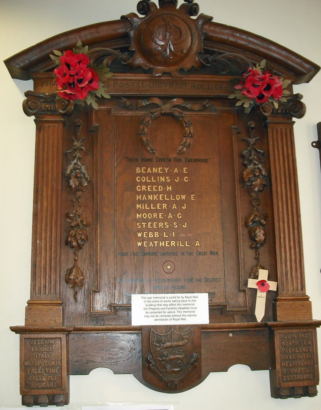 Hastings Postal District War Memorial