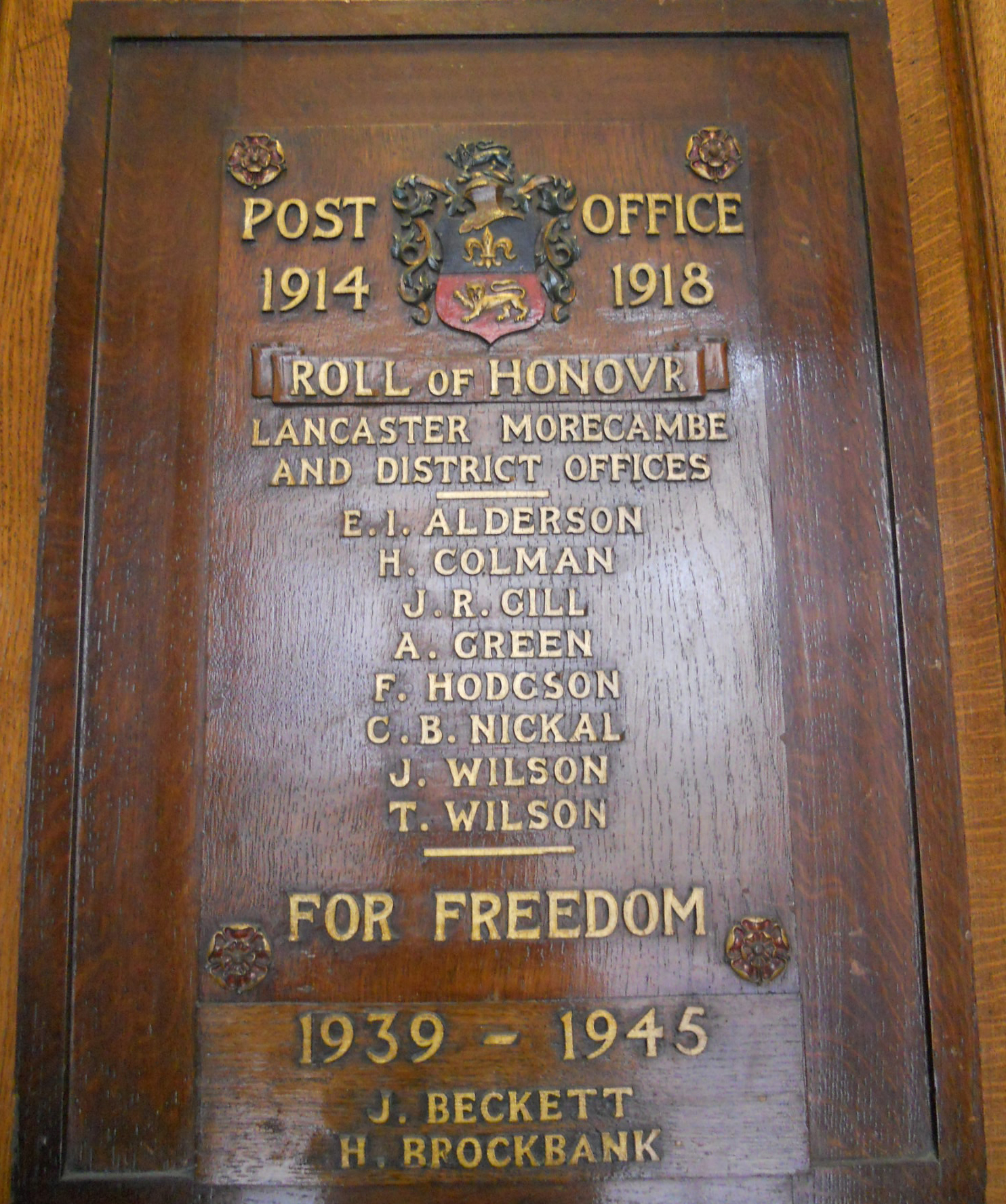 Lancaster, Morecombe and District War Memorial