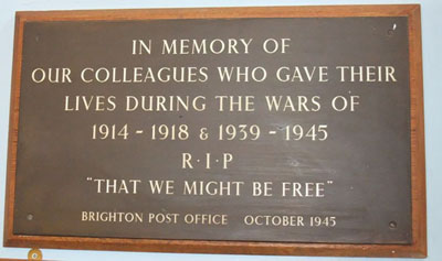 Brighton Post Office War Memorial