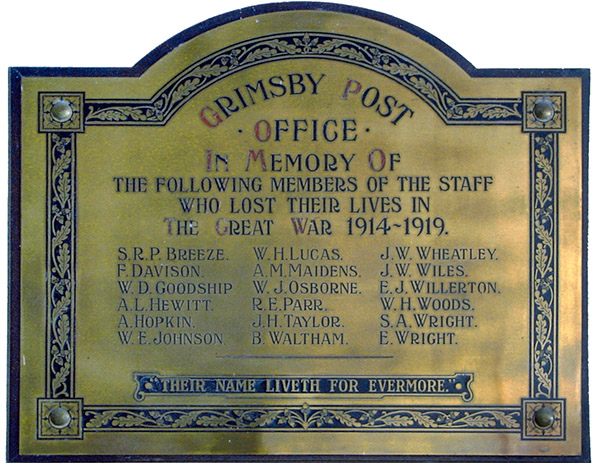 Grimsby Post Office War Memorial