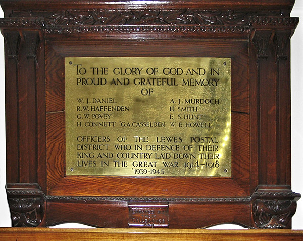 Lewes Postal District War Memorial