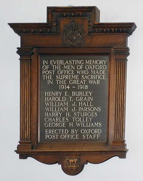 Oxford Post Office War Memorial