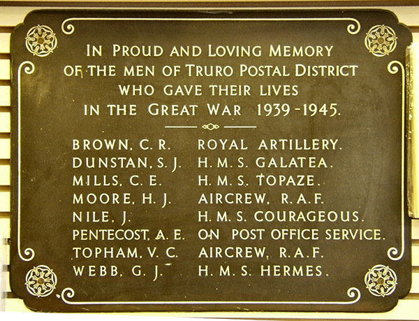 Truro Postal District War Memorial