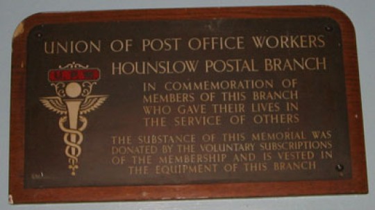 Hounslow Postal Area Staff War Memorial